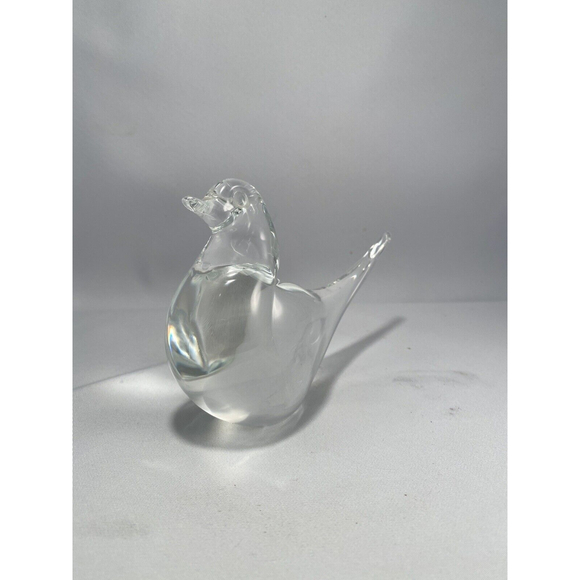 Clear Art Glass Bird Handmade Long Tail - Picture 2 of 9